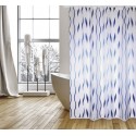 Spirella Rideau De Douche SEVENTIES Polyester 180X200cm Bleu & Blanc - Anneaux Inclus MSV