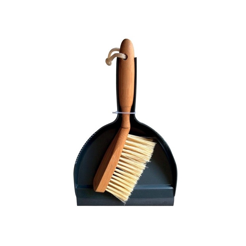 spirella Set Pelle & balayette Bambou & Polyproylène Noir MSV