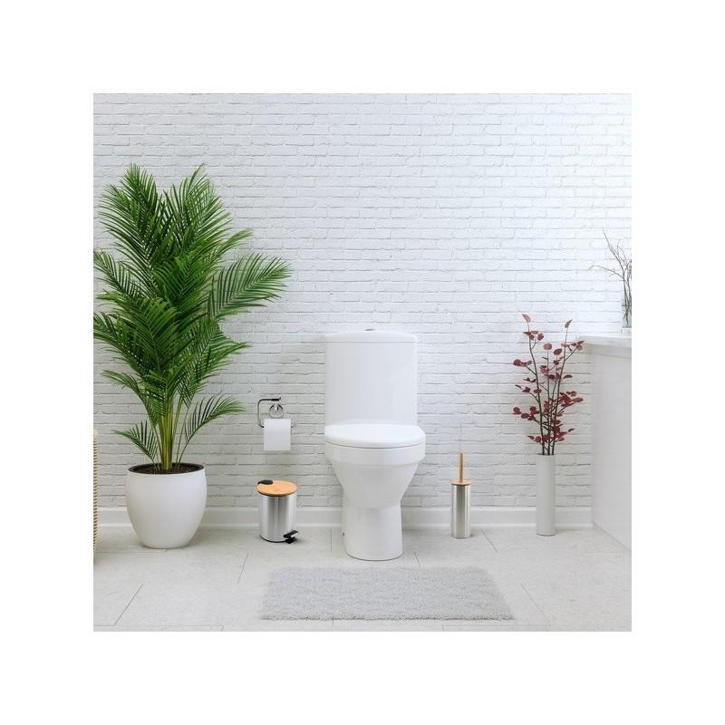 Spirella Set Poubelle à  Pédale 3L & Brosse Wc ADONIS Acier Brossé Spirella