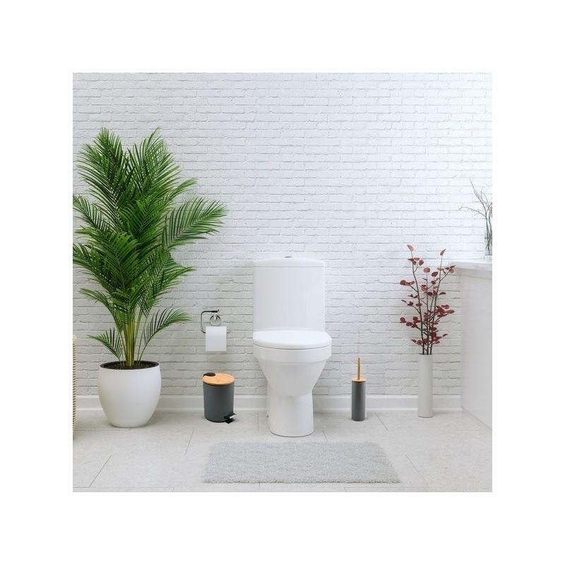 Spirella Set Poubelle à  Pédale 3L & Brosse Wc ADONIS Gris Foncé Mat Spirella