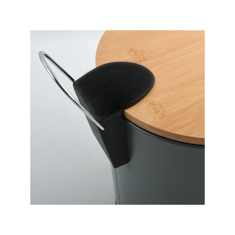 Spirella Set Poubelle à  Pédale 3L & Brosse Wc ADONIS Gris Foncé Mat Spirella