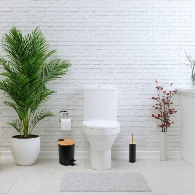 Spirella Set Poubelle à  Pédale 3L & Brosse Wc ADONIS Noir Spirella