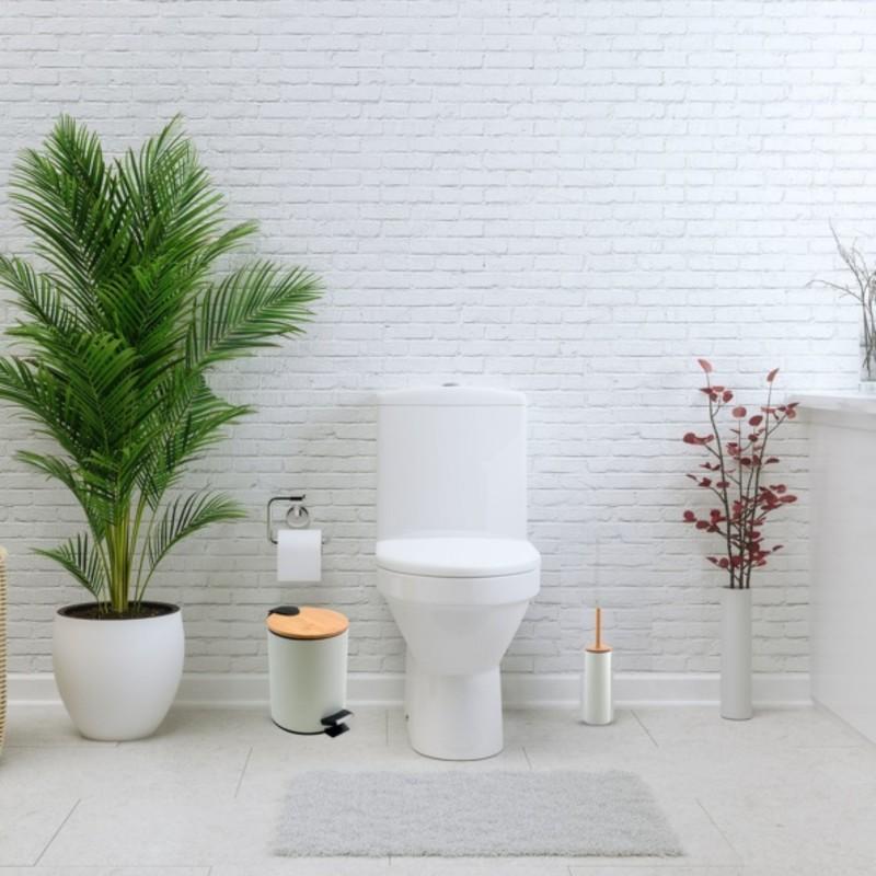 Spirella Set Poubelle à  Pédale 5L & Brosse Wc ADONIS Blanc Spirella