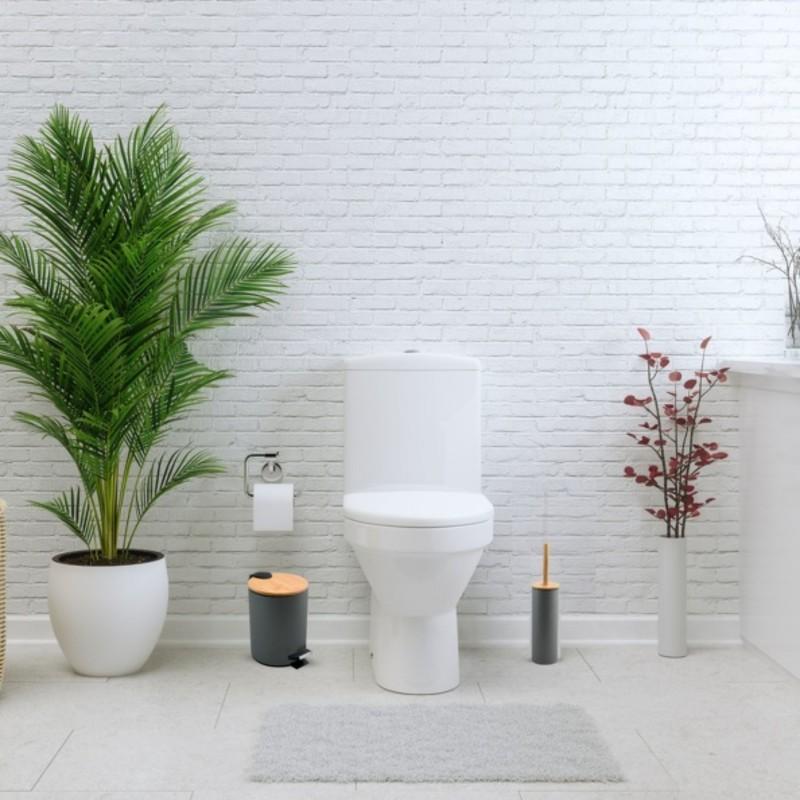 Spirella Set Poubelle à  Pédale 5L & Brosse Wc ADONIS Gris Spirella