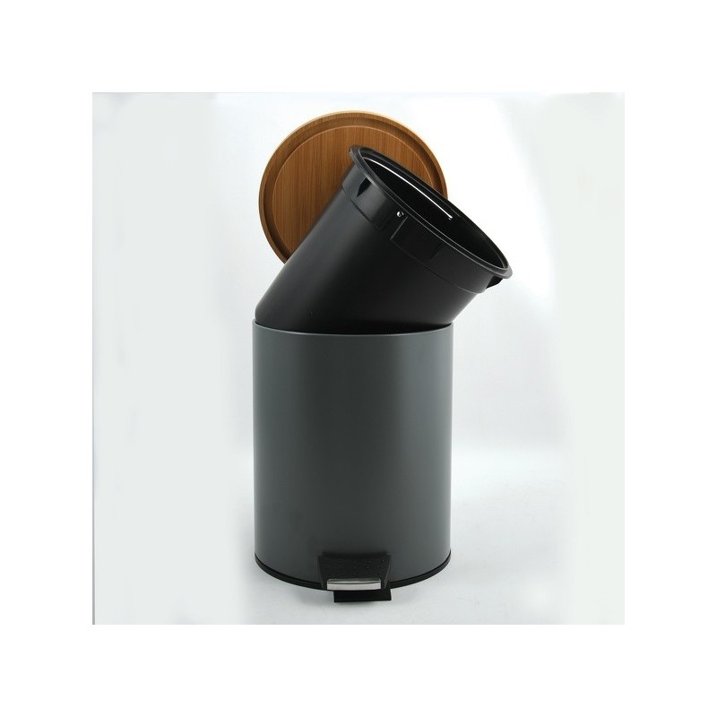 Spirella Set Poubelle à  Pédale 5L & Brosse Wc ADONIS Gris Spirella