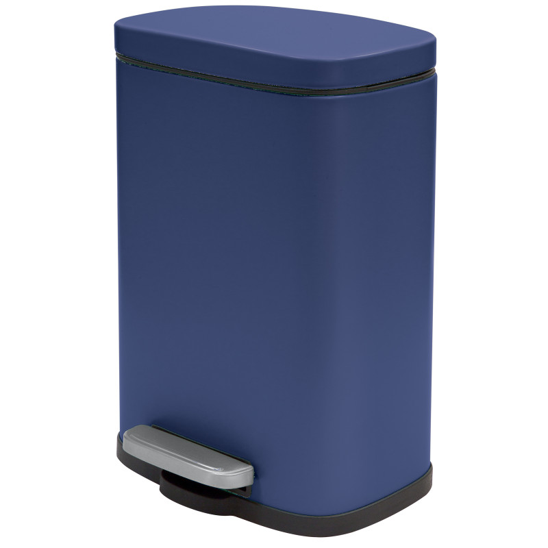 Spirella Set Poubelle à Pédale 5L & Brosse Wc AKIRA Bleu Mat Spirella