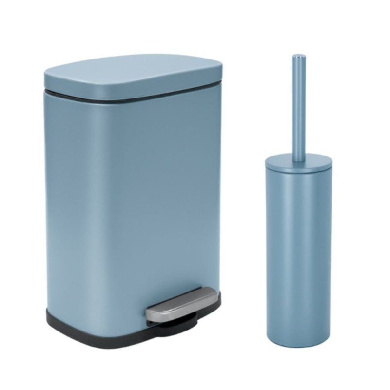 spirella Set Poubelle à pédale 5L & Brosse Wc AKIRA Fog mat Spirella