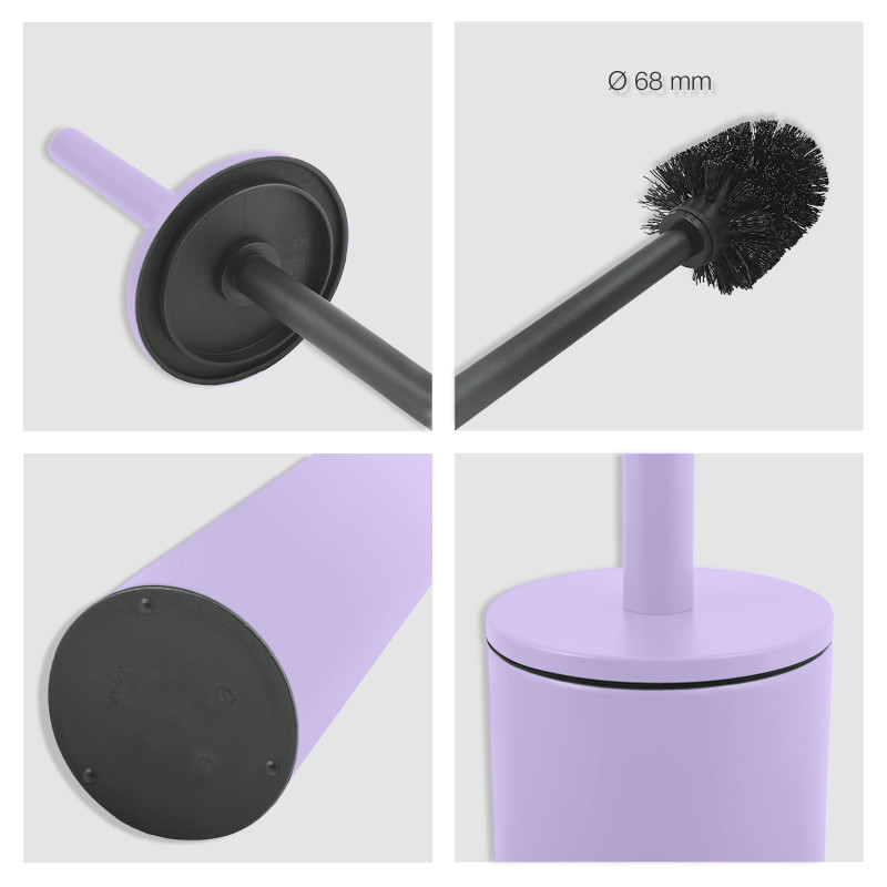 Spirella Set Poubelle à Pédale 5L & Brosse Wc AKIRA Lavande Mat Spirella