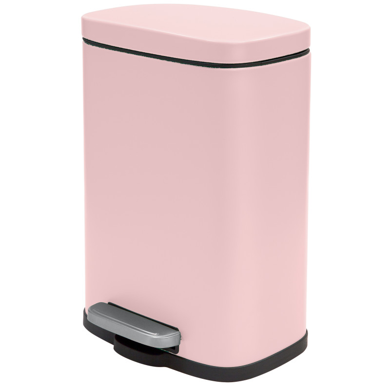 Spirella Set Poubelle à Pédale 5L & Brosse Wc AKIRA Rose Pastel Mat Spirella