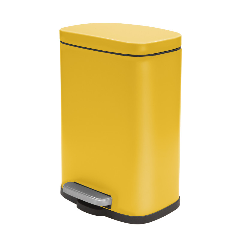 Spirella Set Poubelle à Pédale 5L & Brosse Wc AKIRA Safran Mat Spirella