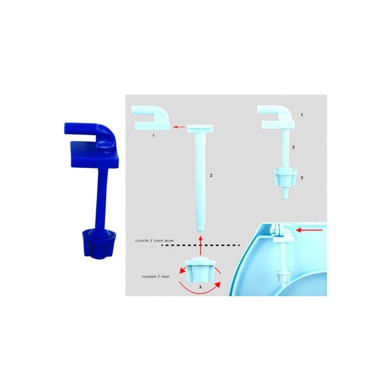 Spirella Abattant Wc Bleu Marine - Charnières PS MSV