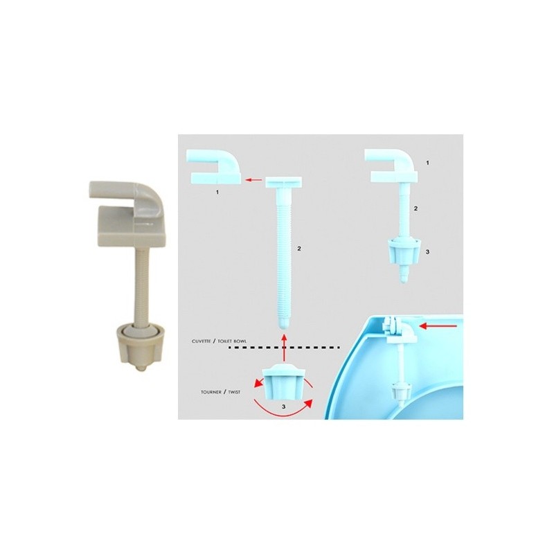 Spirella Abattant Wc Gris - Charnières PS MSV