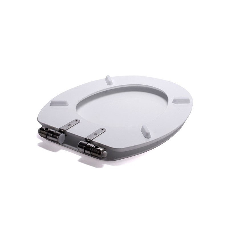 Spirella Abattant Wc MDF Blanc - Charnières Zinc MSV