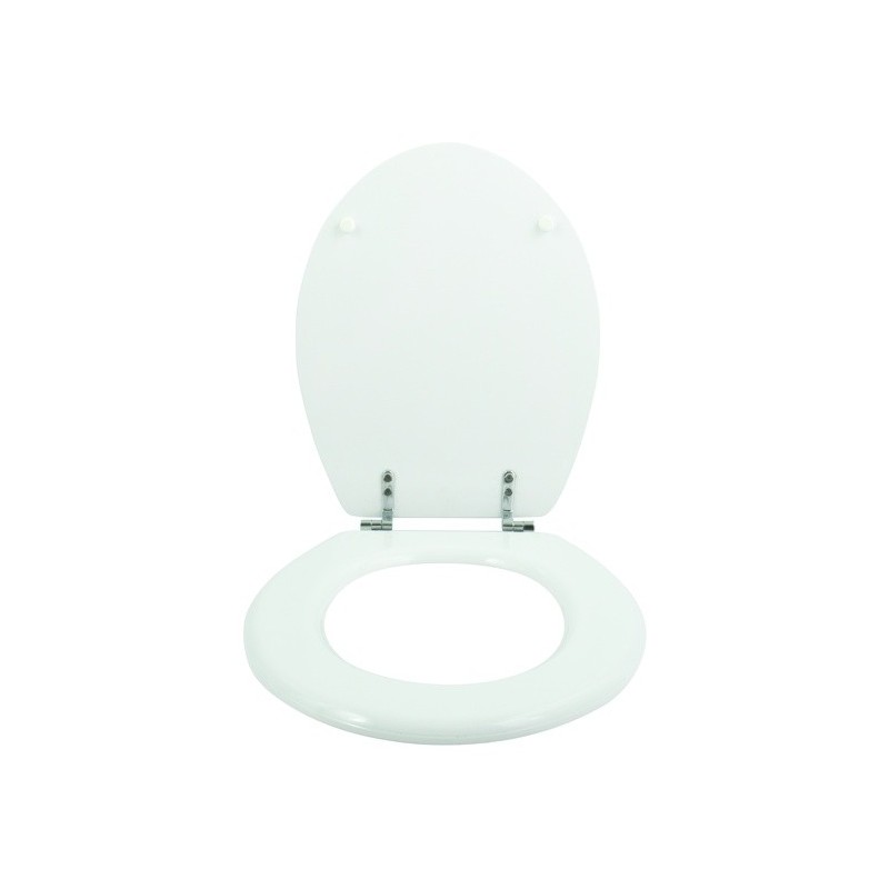 Spirella Abattant Wc MDF Blanc - Charnières Zinc MSV