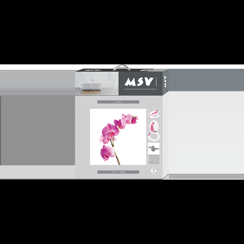 Spirella Abattant Wc MDF Lanyu - Charnières Inox MSV