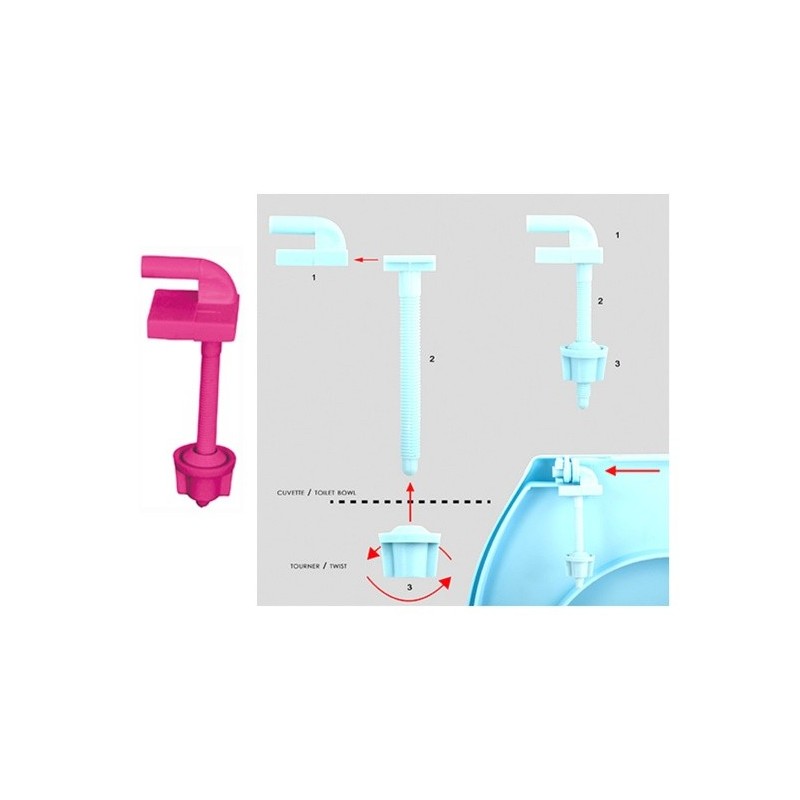 Spirella Abattant Wc Rose - Charnières PS MSV