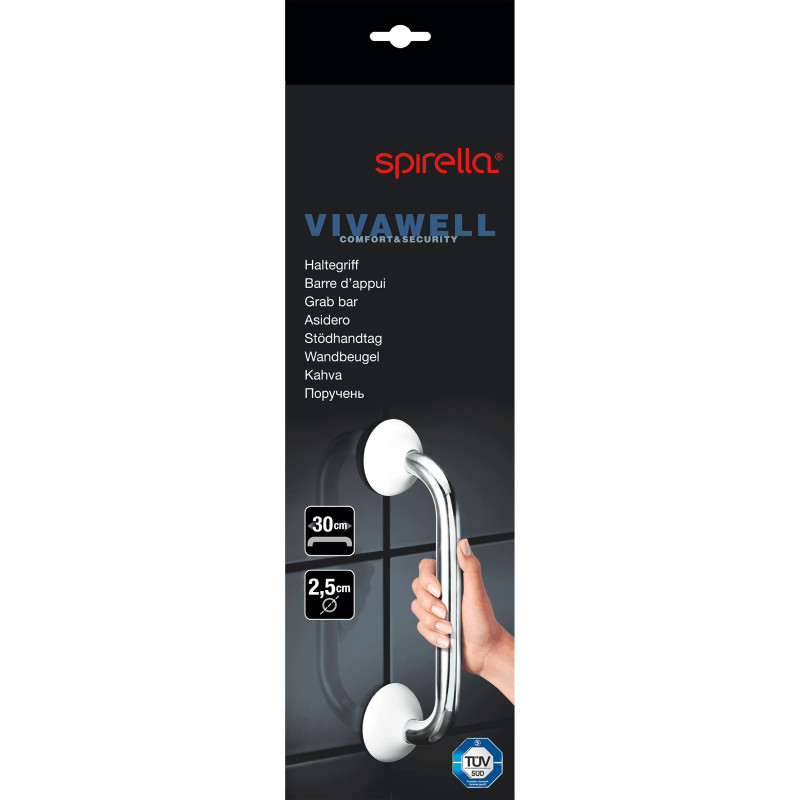 Spirella Spirella Barre De Redressement Ou D'appui ECO Acier Inox 30cm Chromé