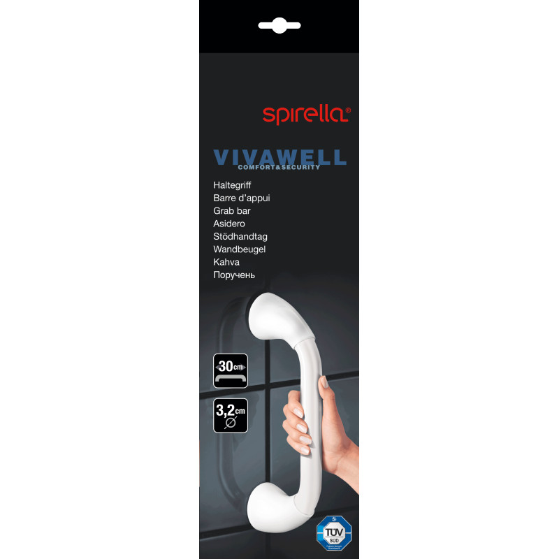 Spirella Spirella Barre De Redressement Ou D'appui PROF Acier Inox 30cm Blanc