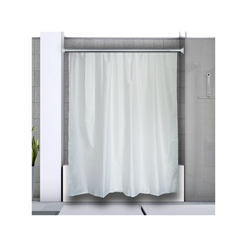 spirella Spirella Barre tringle pour rideau de douche d'angle modulable à  fixer en Alu DECOR UNIVERSAL Finition Brillante