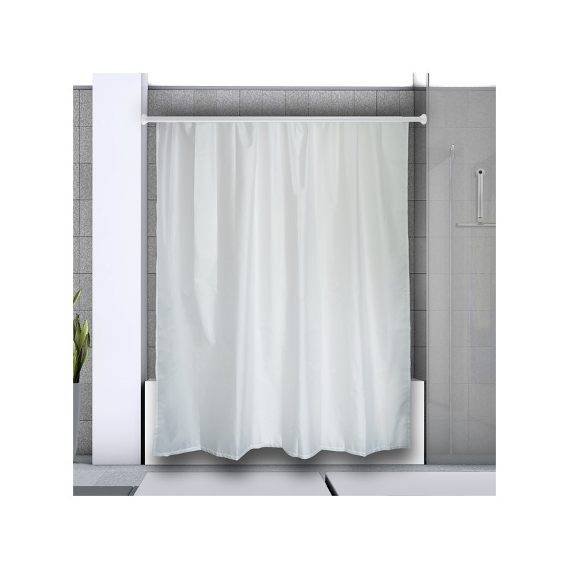 spirella Spirella Barre tringle pour rideau de douche d'angle modulable à  fixer en Alu DECOR UNIVERSAL Blanc