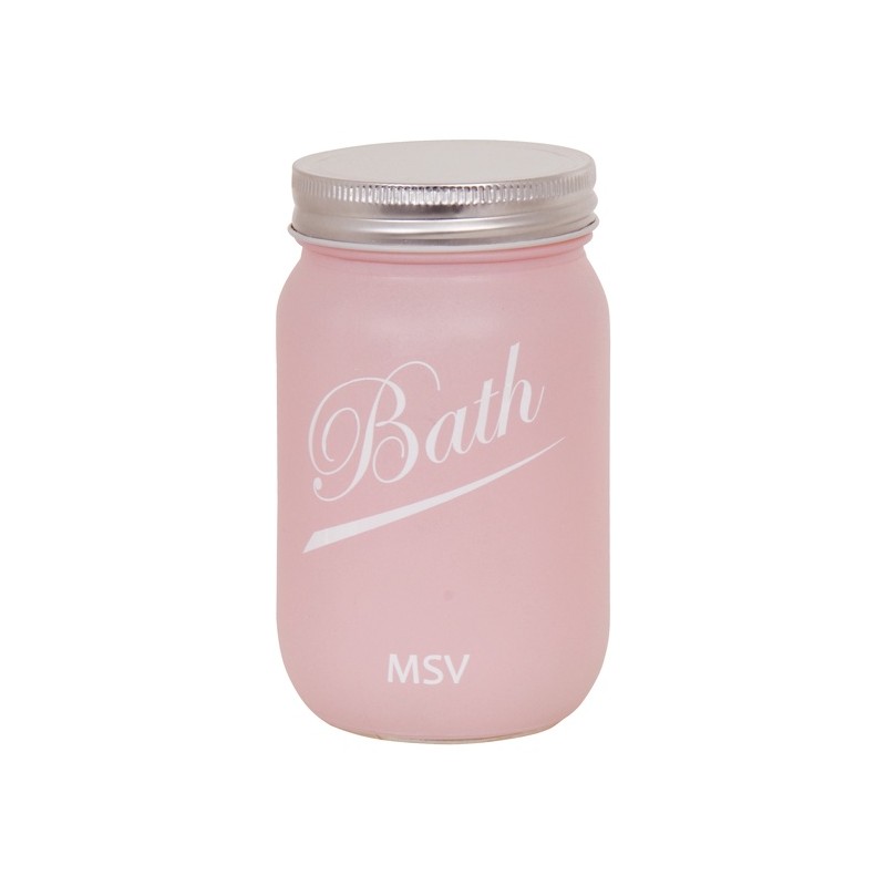 spirella Boite à  cotons en Verre NASSAU Rose MSV
