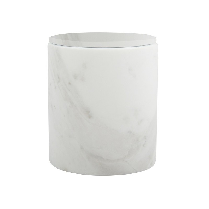 spirella Boite à  cotons Marbre SANA Blanc Spirella