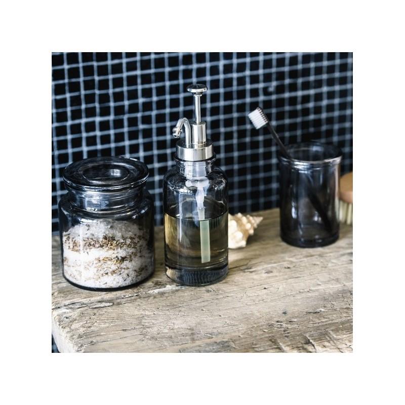 Spirella Boite à  Cotons Verre YOKO Fumé Spirella