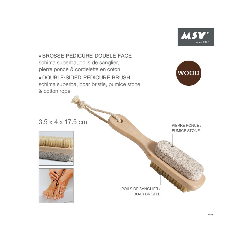 Spirella Brosse De Bain En Bois 2 En 1 MSV