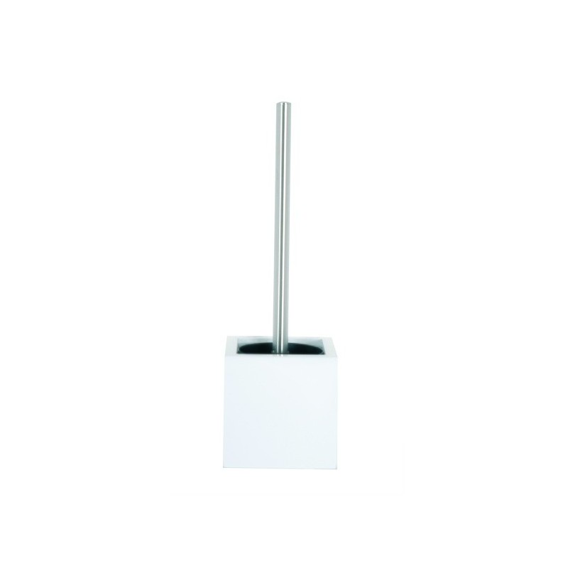 spirella Brosse Wc avec support MDF & Inox Blanc MSV