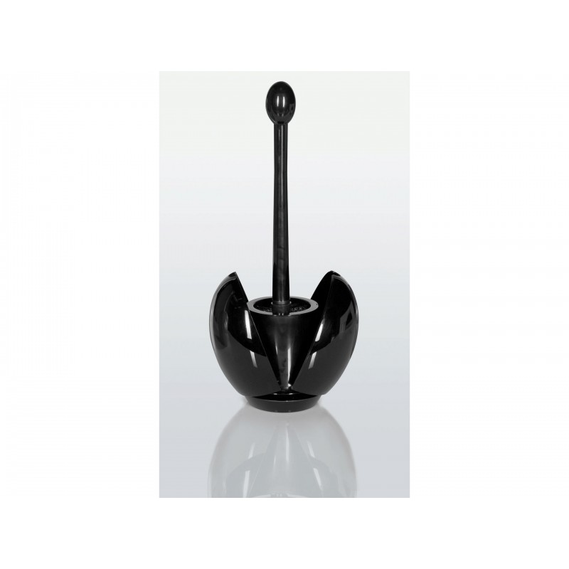 Spirella Brosse Wc EGG Noir 11 5x40cm Spirella