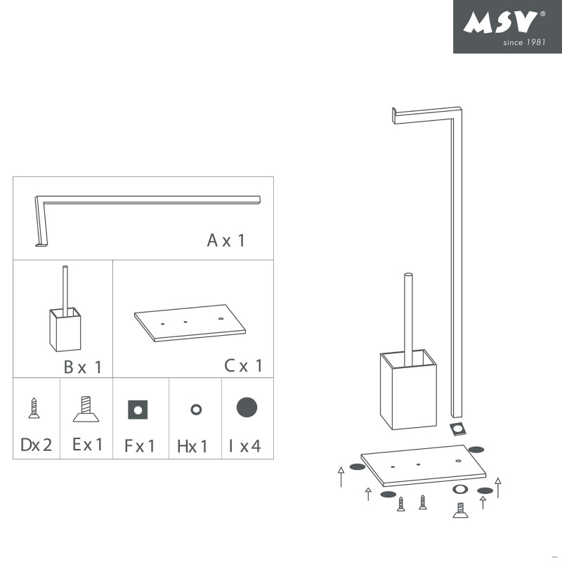 Spirella Combiné Wc Bambou & Inox Blanc MSV