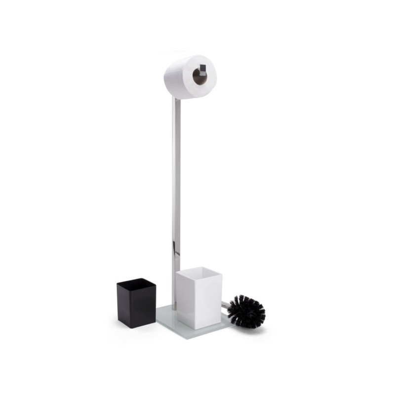 Spirella Combiné Wc Inox & Verre Blanc MSV