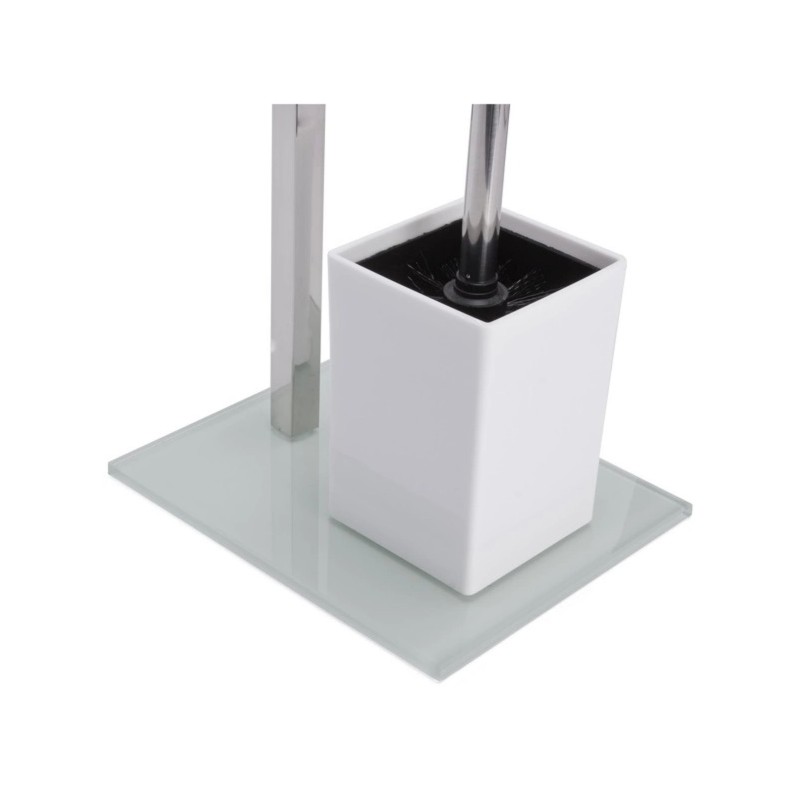 Spirella Combiné Wc Inox & Verre Blanc MSV