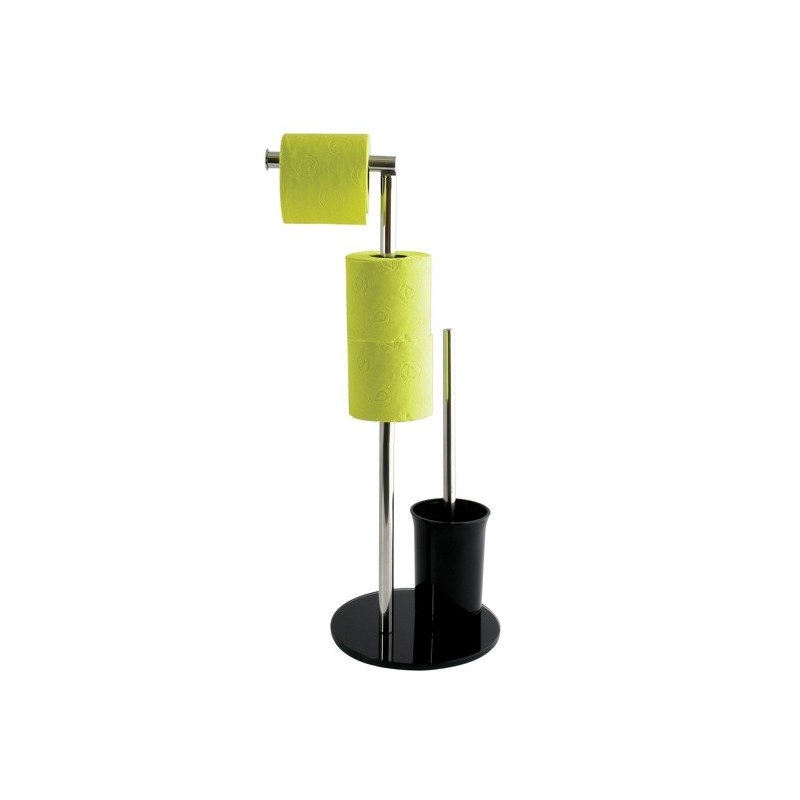 Spirella Combiné Wc Inox & Verre Noir MSV
