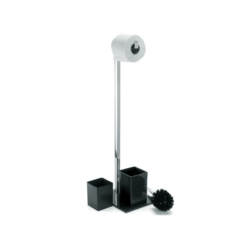 Spirella Combiné Wc Inox & Verre Noir MSV