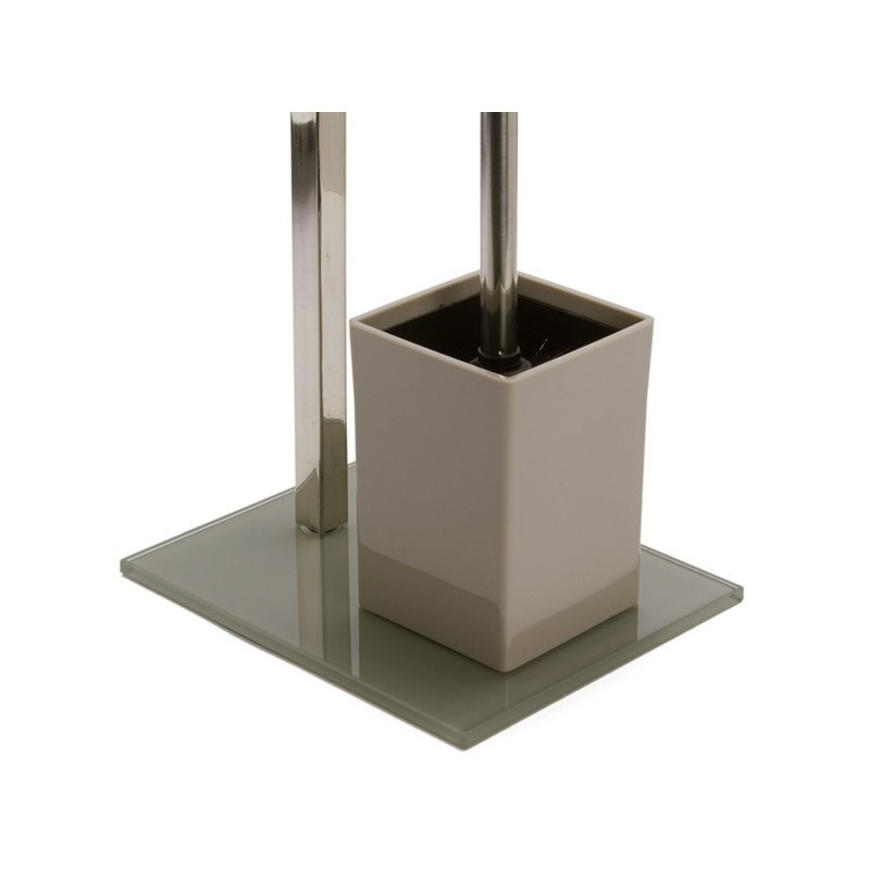 Spirella Combiné Wc Inox & Verre Taupe MSV