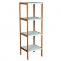 Spirella Etagère 4 Niveaux Bambou & MDF Blanc MSV