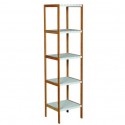 Spirella Etagère 5 Niveaux Bambou & MDF Blanc MSV