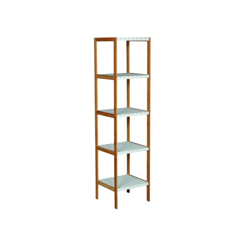 spirella Etagère 5 Niveaux Bambou & MDF Blanc MSV