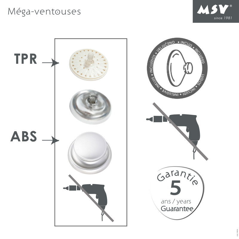 Spirella Etagère De Douche à Ventouses Alu MSV