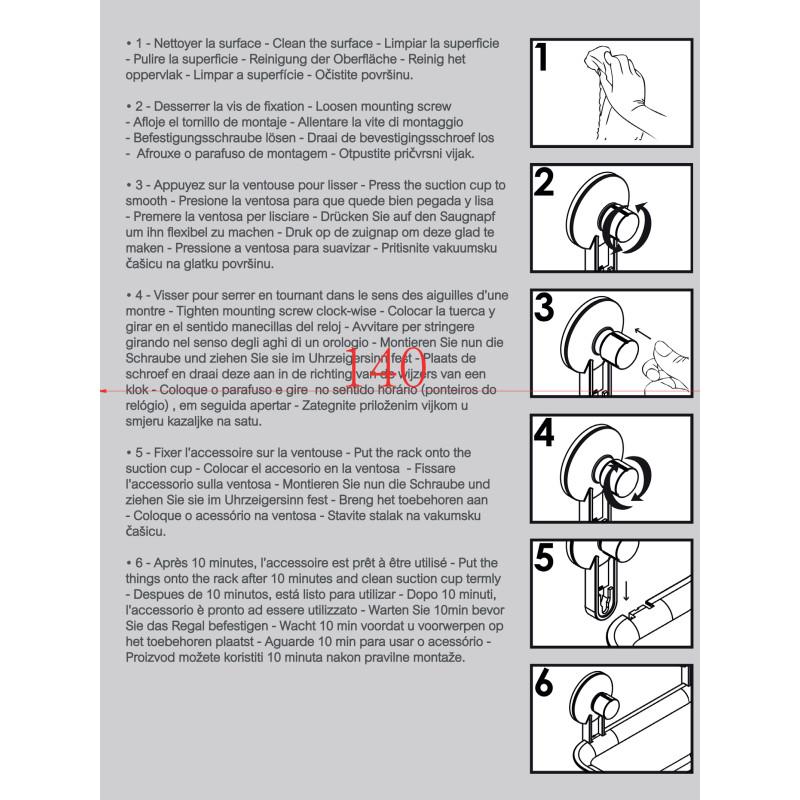 Spirella Etagère De Douche à  Ventouses Blanc MSV