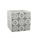 Spirella Gobelet Céramique EVORA Gris & Blanc MSV