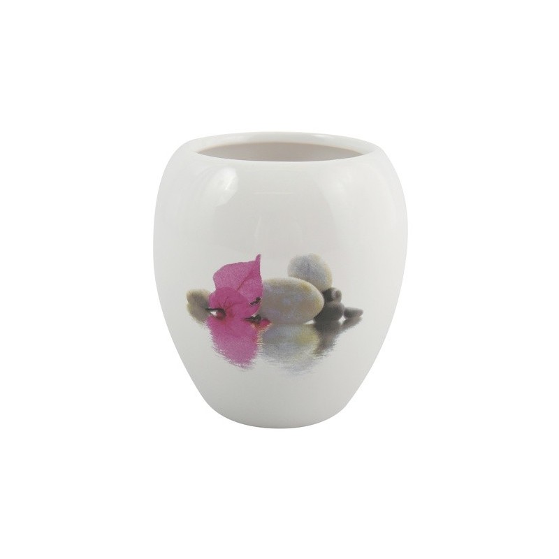 spirella Gobelet Céramique JAVA BORNEO Blanc MSV