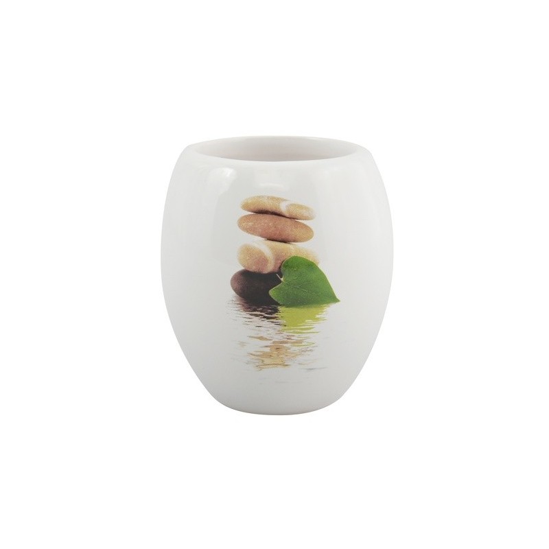 spirella Gobelet Céramique JAVA LINGGA Blanc MSV