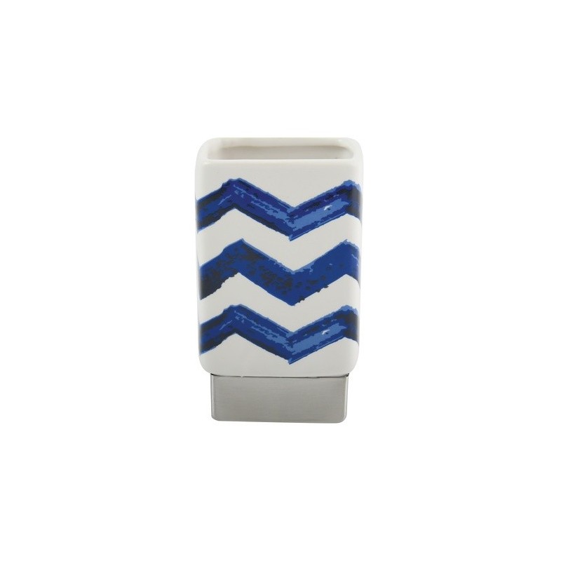 spirella Gobelet Céramique Le CAP Bleu & Blanc MSV