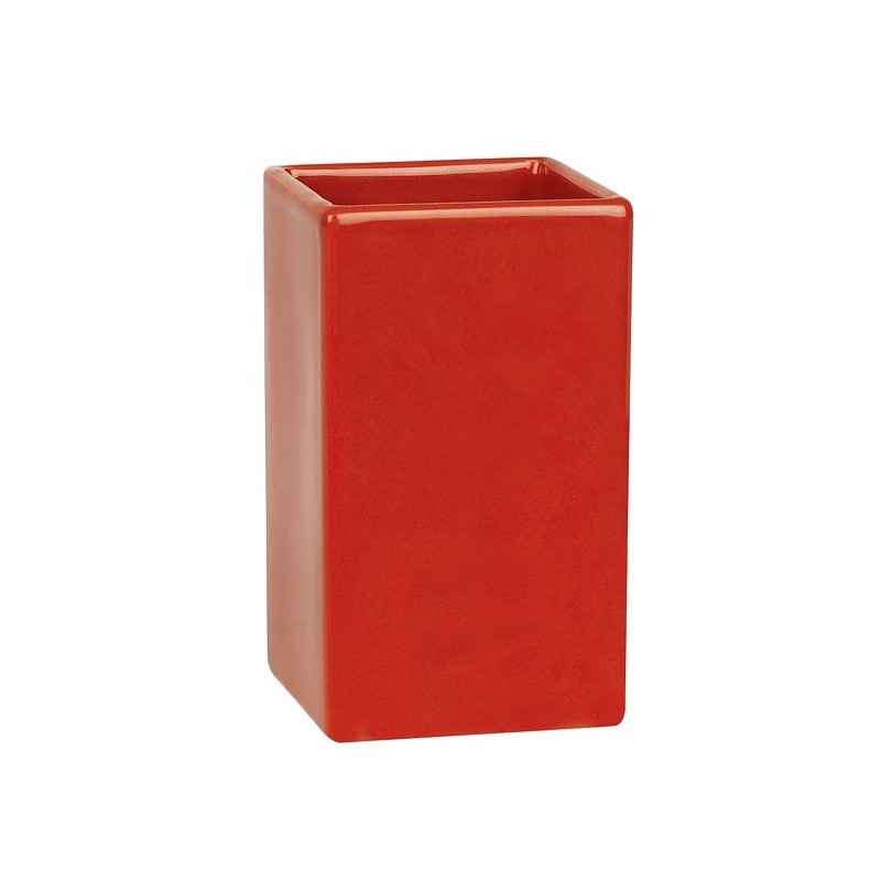 spirella Gobelet Céramique QUADRO Rouge Spirella