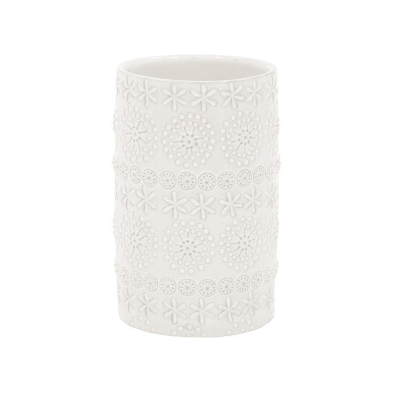 spirella Gobelet Porcelaine RELIEF Blanc Spirella