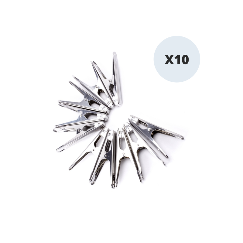 spirella Lot de 10 Pinces à linge Inox MSV spirella Lot de 10 Pinces à linge Inox MSV