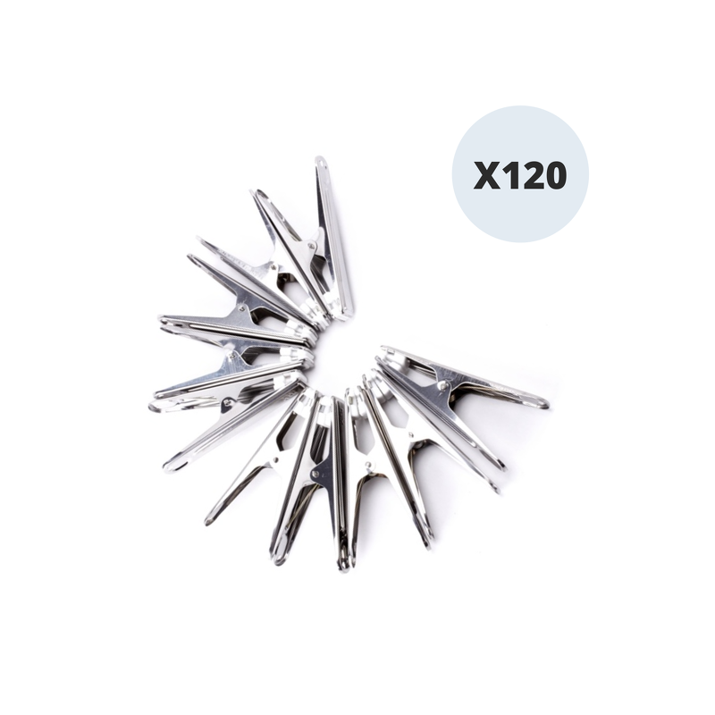 spirella Lot de 120 pinces à linge en inox MSV