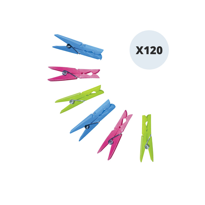 spirella Lot de 120 pinces à linge plastique MSV